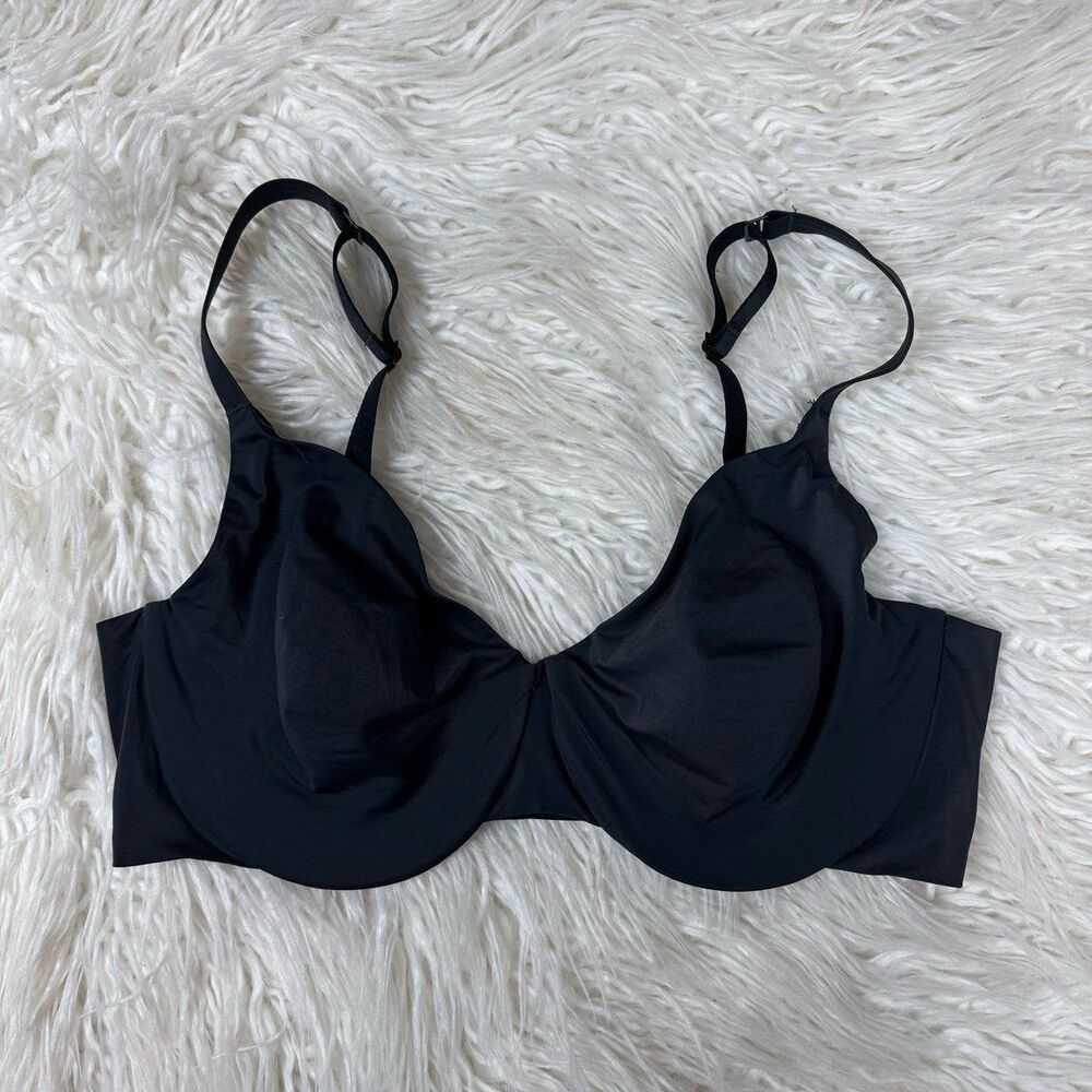 Skims Smoothing Intimates Unlined Full Coverage Bra Onyx Size 36D